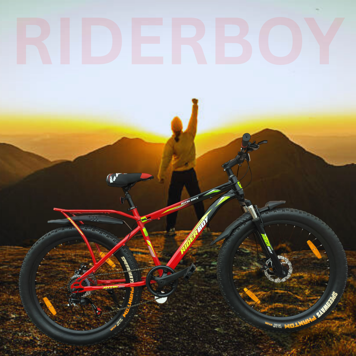 RIDERBOY 26 T FAT TYRES PRO 7 SPEED Hardtail 26 T Black Red