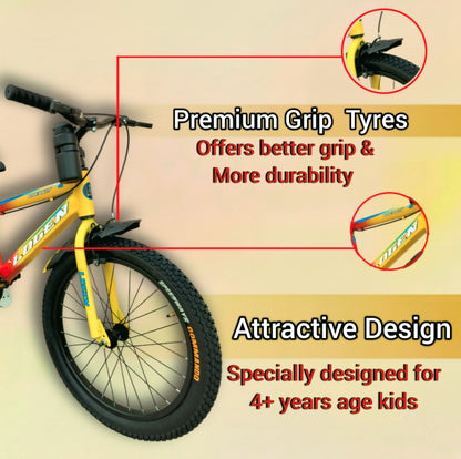 Logon Kids cycle with Inbuilt carrier 20 T (inch) Road Cycle  (Single Speed, Black Red, Rigid)