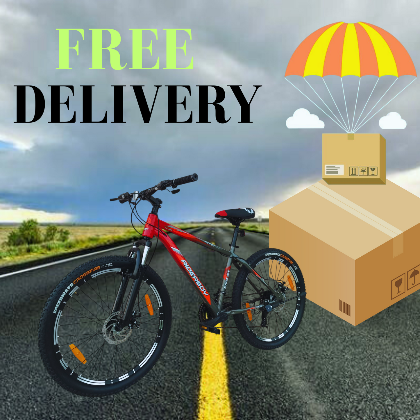 RIDERBOY PRO 21 Gear DUAL DISC /Hardtail 26 T (inch) Red Grey