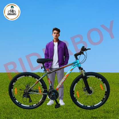 RIDERBOY PRO 21 Gear DUAL DISC /Hardtail 26 T (inch) Blue Grey