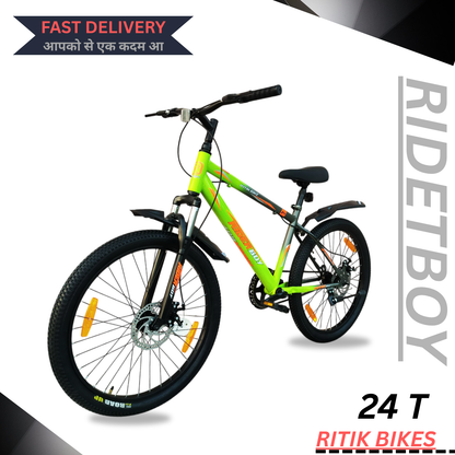 RIDERBOY BMX 24T With Front and Disc Brake and Complete Accessories