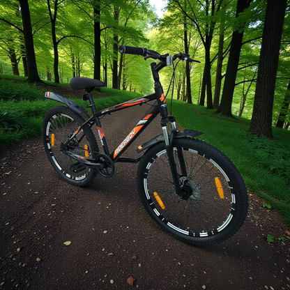 RIDERBOY MTB 26T With Front and Disc Mat Black 26 T (inch) Mountain Cycle (Single Speed, Green, Grey