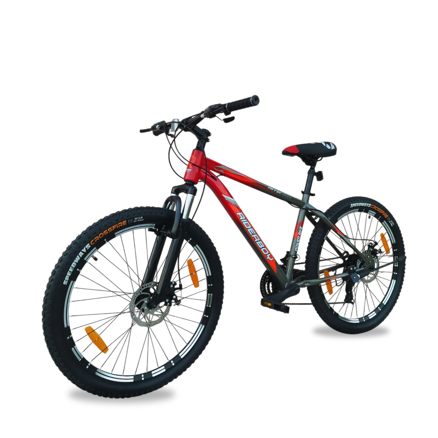 RIDERBOY PRO 21 Gear DUAL DISC /Hardtail 26 T (inch) Red Grey