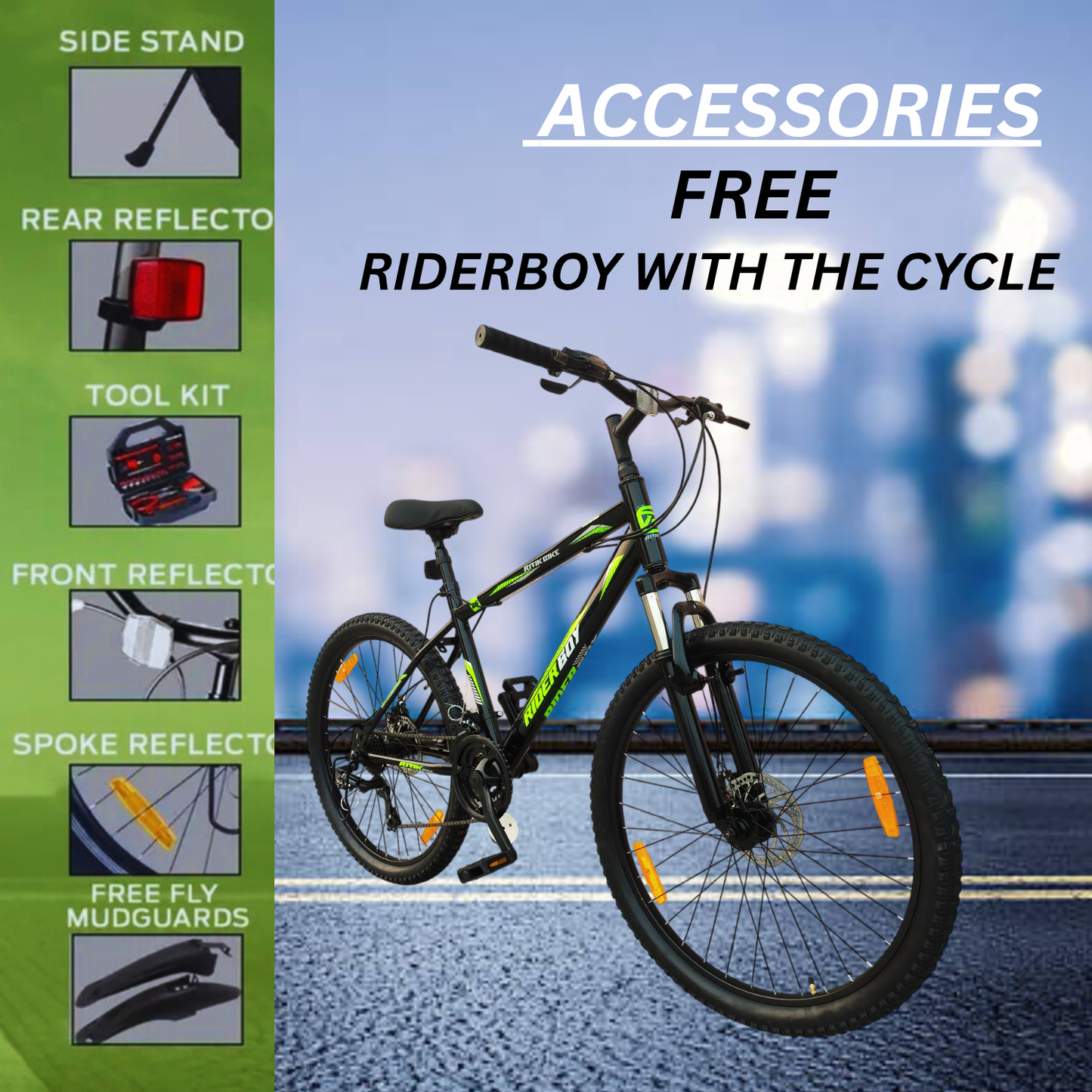 RIDERBOY Mountain Cycle 21 Gear Black