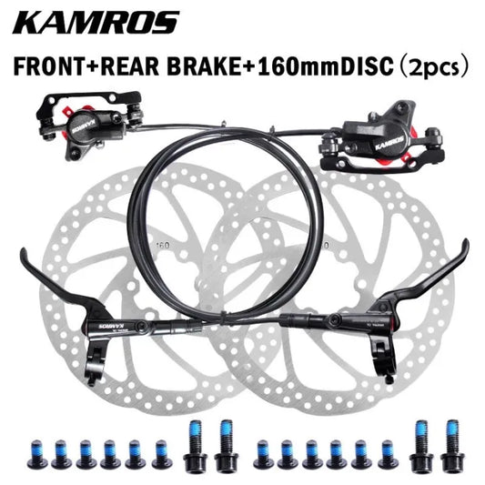 Kamros Hydraulic Brakes with Rotor Set FRONT & REAR Full set 2pc Disc Free