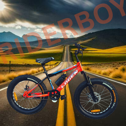 RIDERBOY Fat Bike Wheel-20x300 | Blk/Or | Age 5-8Years