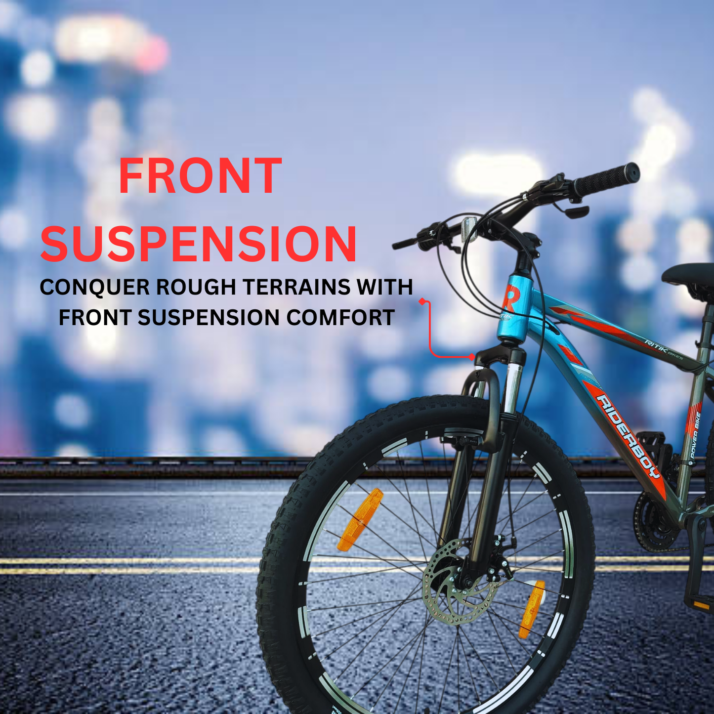 RIDERBOY PRO 21 Gear DUAL DISC /Hardtail 26 T (inch) Blue Grey