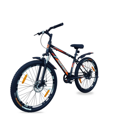 RIDERBOY MTB 26T With Front and Disc Mat Black 26 T (inch) Mountain Cycle (Single Speed, Green, Grey