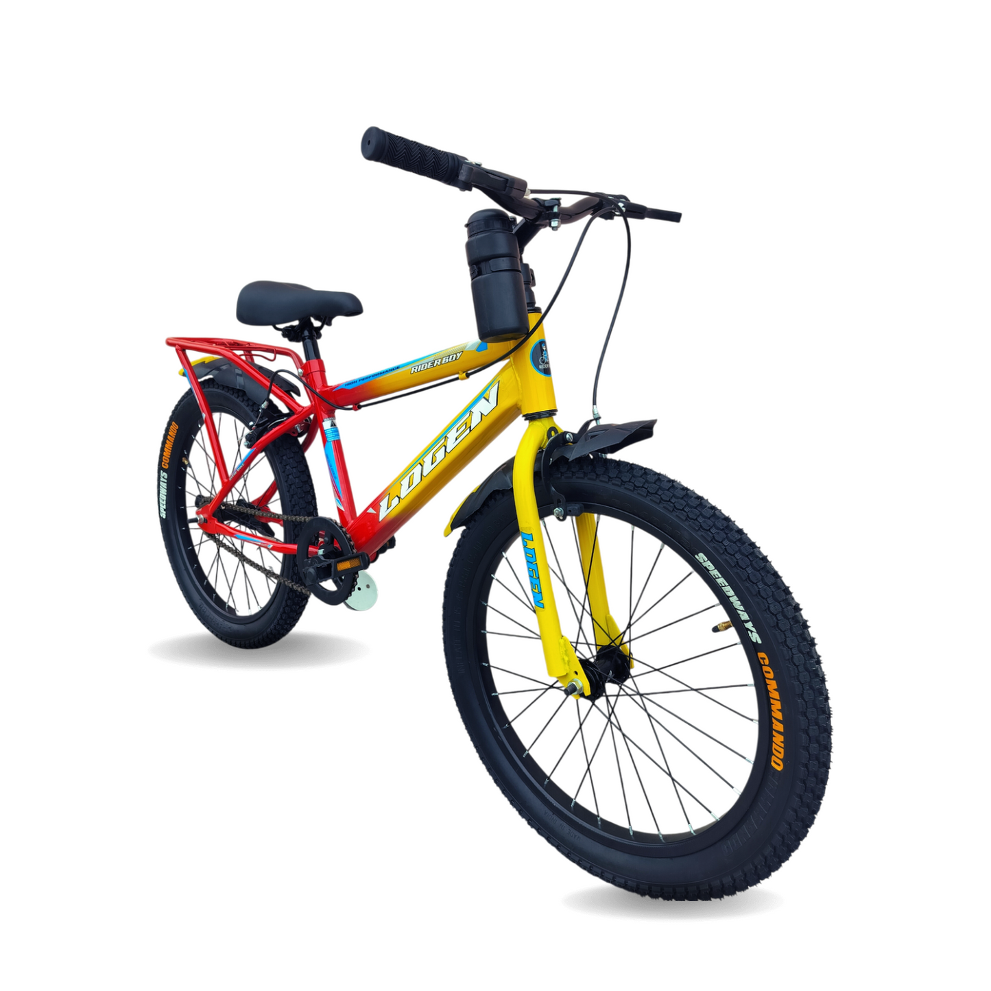 Logon Kids cycle with Inbuilt carrier 20 T (inch) Road Cycle  (Single Speed, Black Red, Rigid)