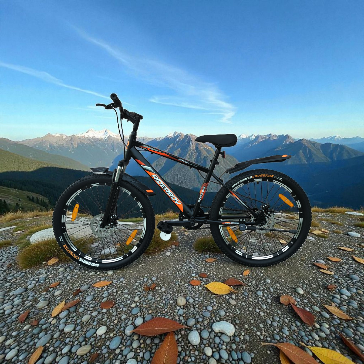 RIDERBOY MTB 26T With Front and Disc Mat Black 26 T (inch) Mountain Cycle (Single Speed, Green, Grey