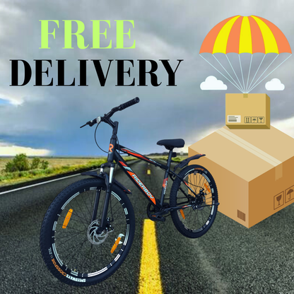 RIDERBOY MTB 26T With Front and Disc Mat Black 26 T (inch) Mountain Cycle (Single Speed, Green, Grey