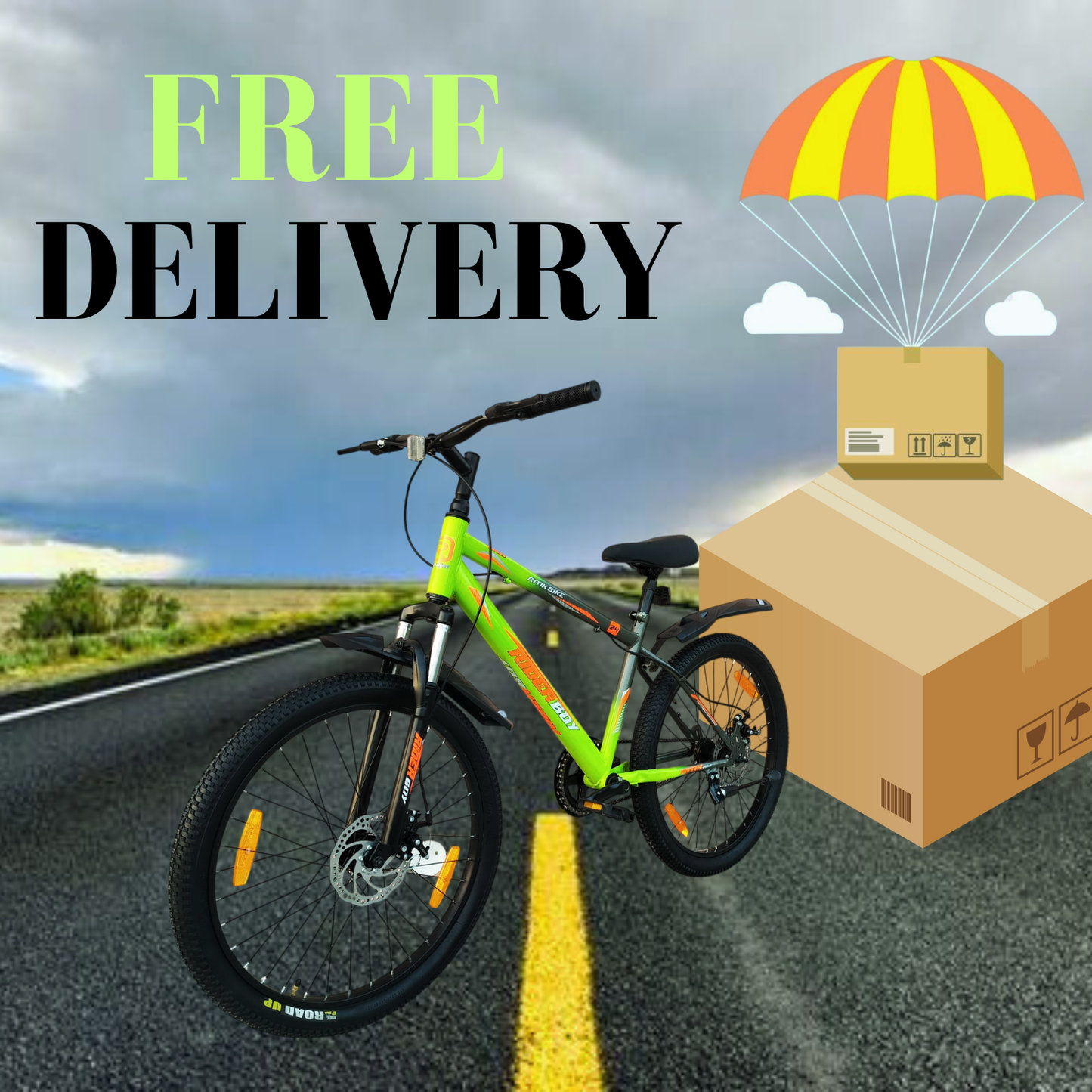 RIDERBOY BMX 24T With Front and Disc Brake and Complete Accessories