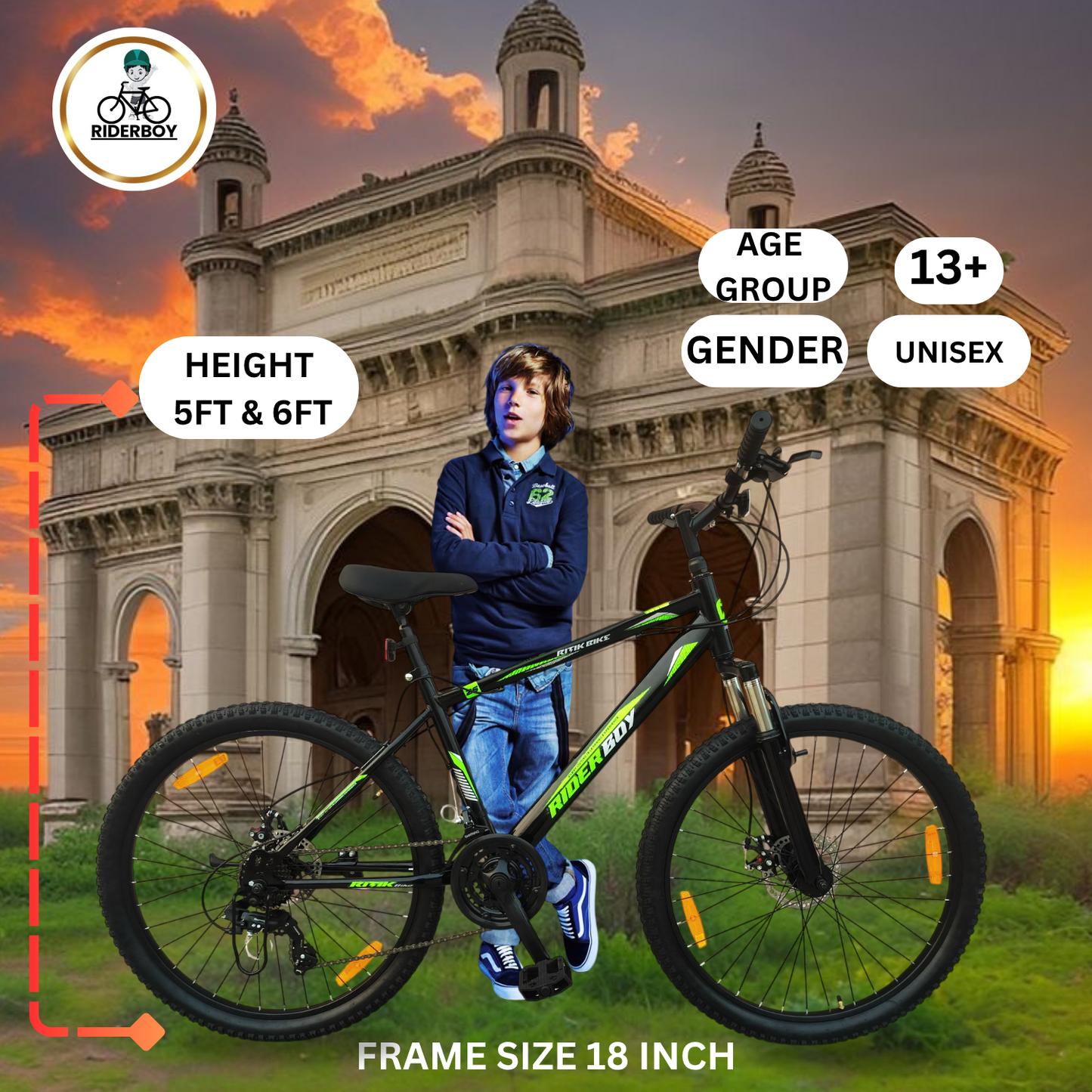 RIDERBOY Mountain Cycle 21 Gear Black