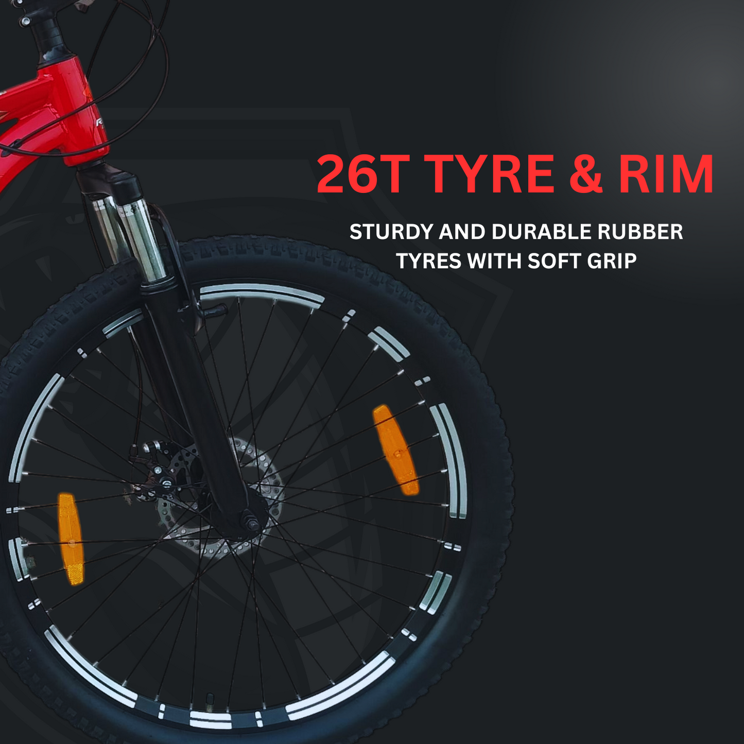 RIDERBOY PRO 21 Gear DUAL DISC /Hardtail 26 T (inch) Red Grey