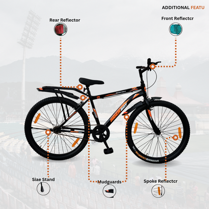 RIDERBOY City Bike 26 inchi Black