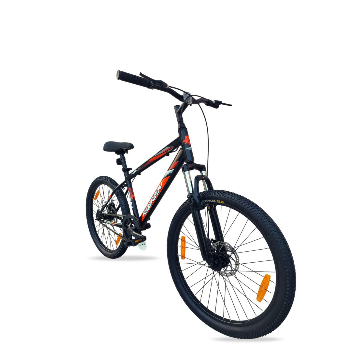 RIDERBOY 24T Bicycle Boys & Girls 24 T (inch) BMX Cycle  (Single Speed, Mat Black,