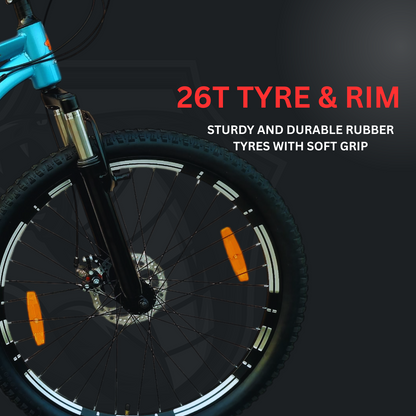 RIDERBOY PRO 21 Gear DUAL DISC /Hardtail 26 T (inch) Blue Grey