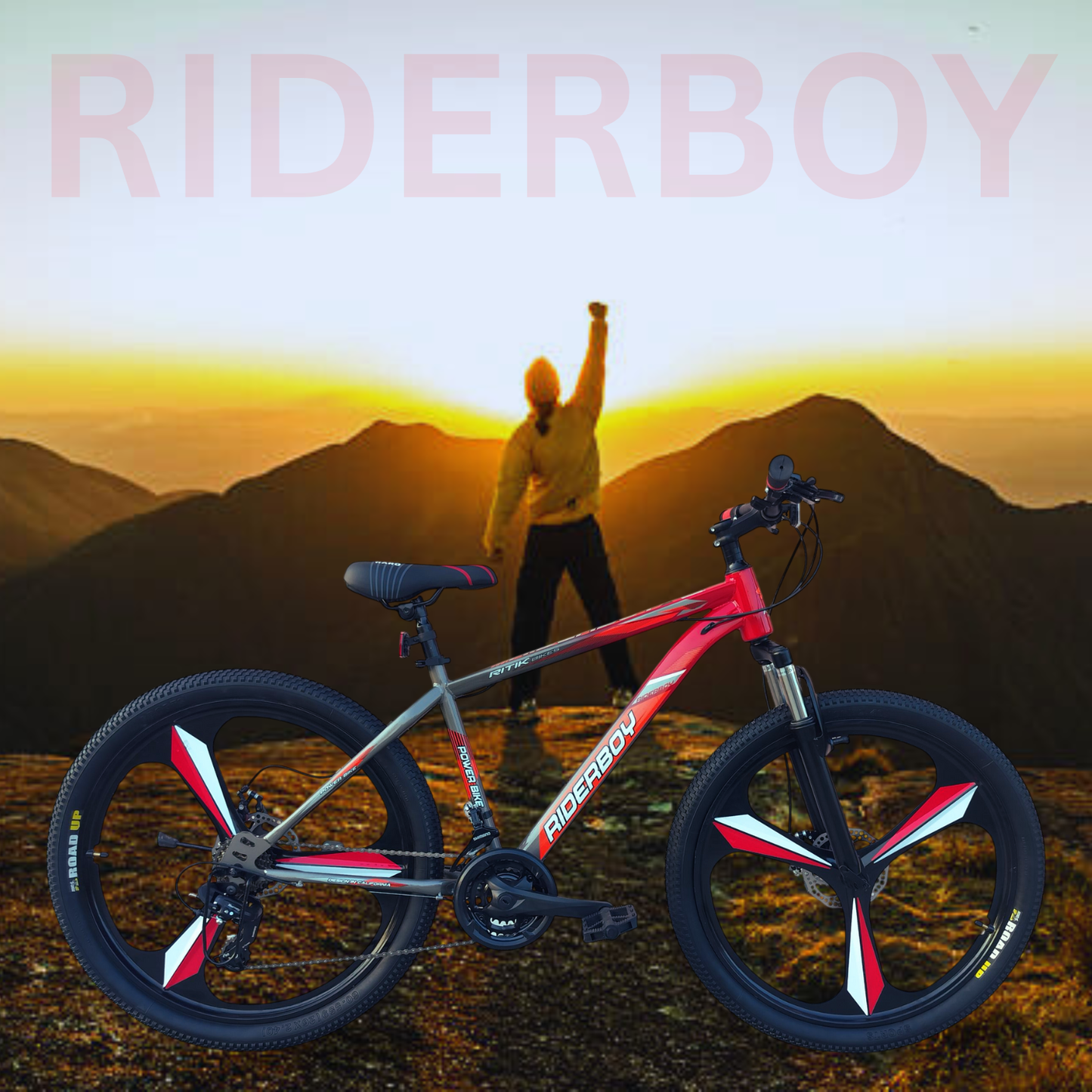 RIDERBOY 26 Inch Mountain Bike 21 Gear Mag Wheel 3/6-Spoke Wheels