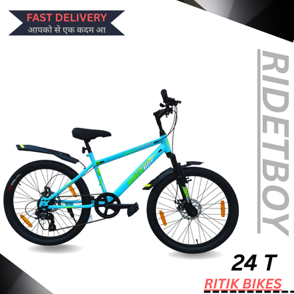 RIDERBOY PRO 7 SPEED DUAL DISC /Hardtail 24 T (inch) Blue